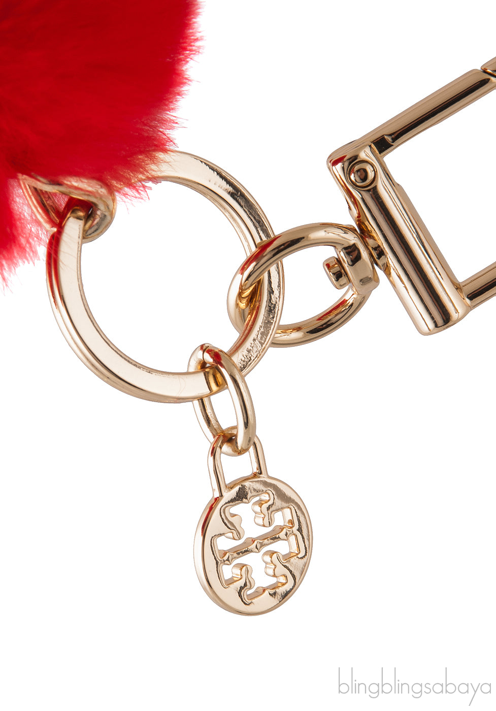 Red Fur Heart Keychain