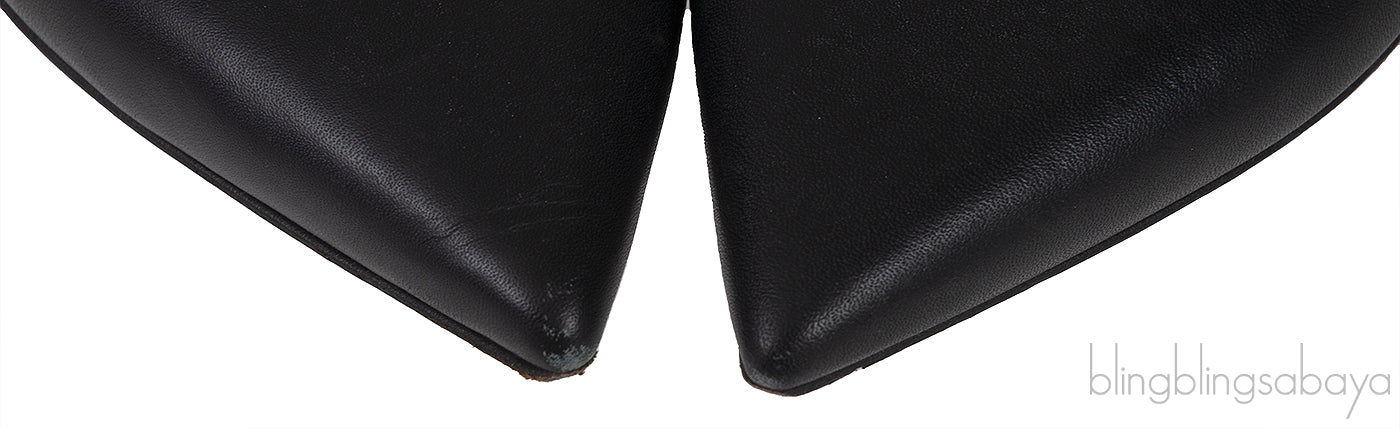 Black Matte Rockstud Flat Ballerina