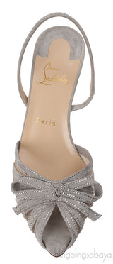 Suede Mesh Embellished Araborda 70 Slingback Sandals