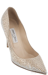 Bi-color Crystal Pointed Toe Heels