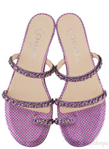 Purple Chain Polkadot Sandals