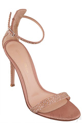 Glam Nude Crystal Sandals