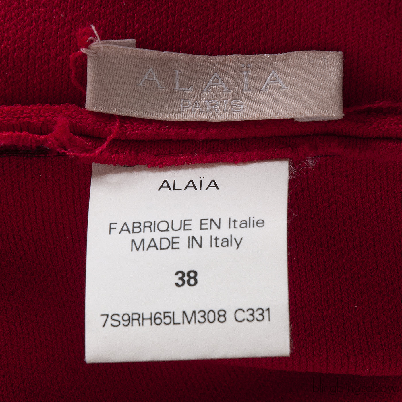 Alaia Layered Knit Red Sleeveless Dress