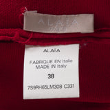 Alaia Layered Knit Red Sleeveless Dress
