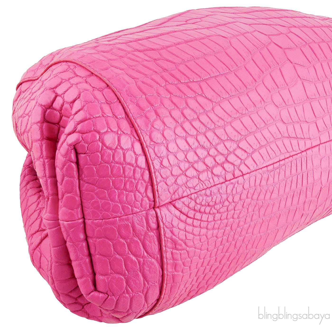The Pouch Crocodile Pink Clutch