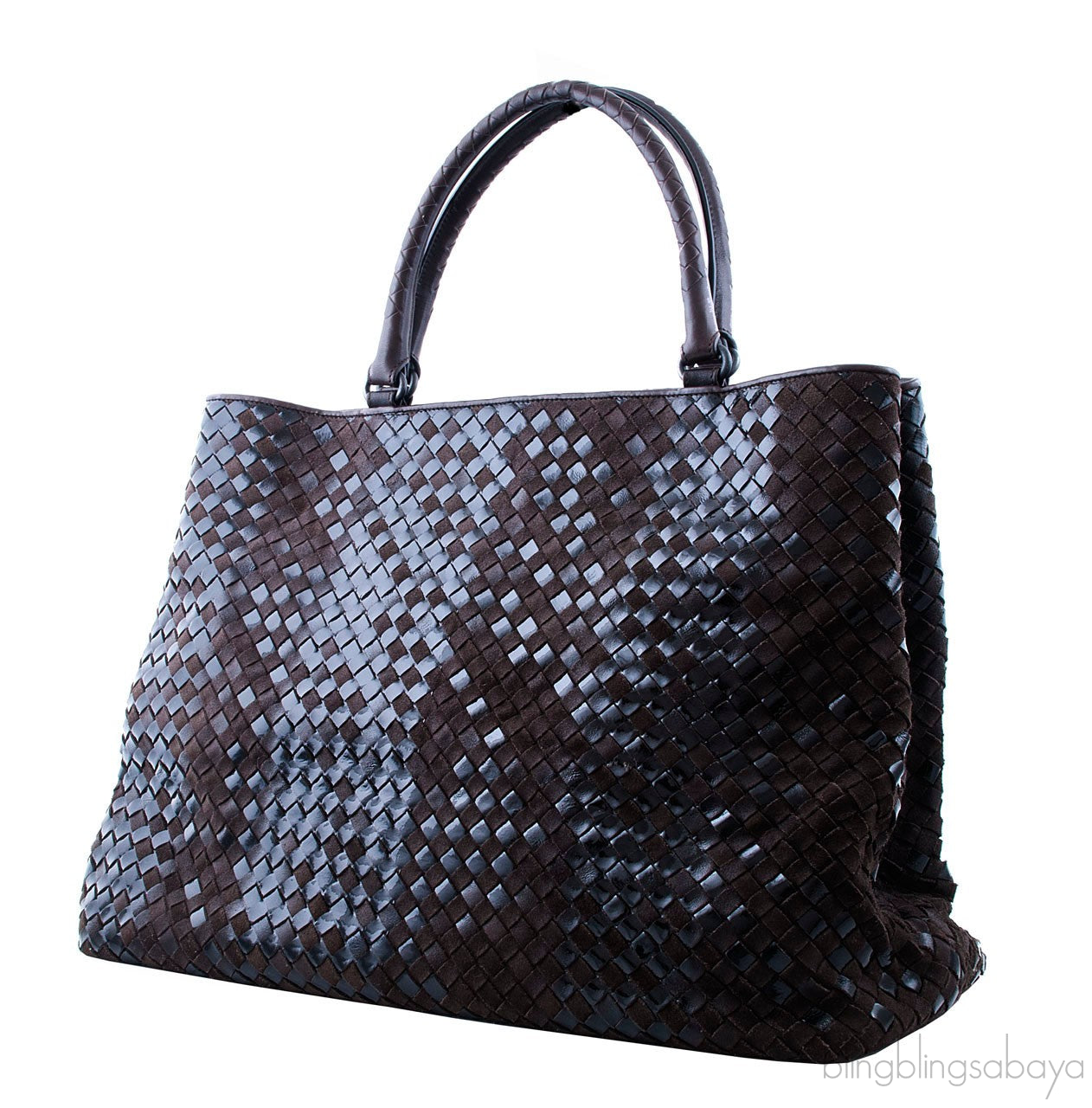 Liquid Intrecciato Brown Tote