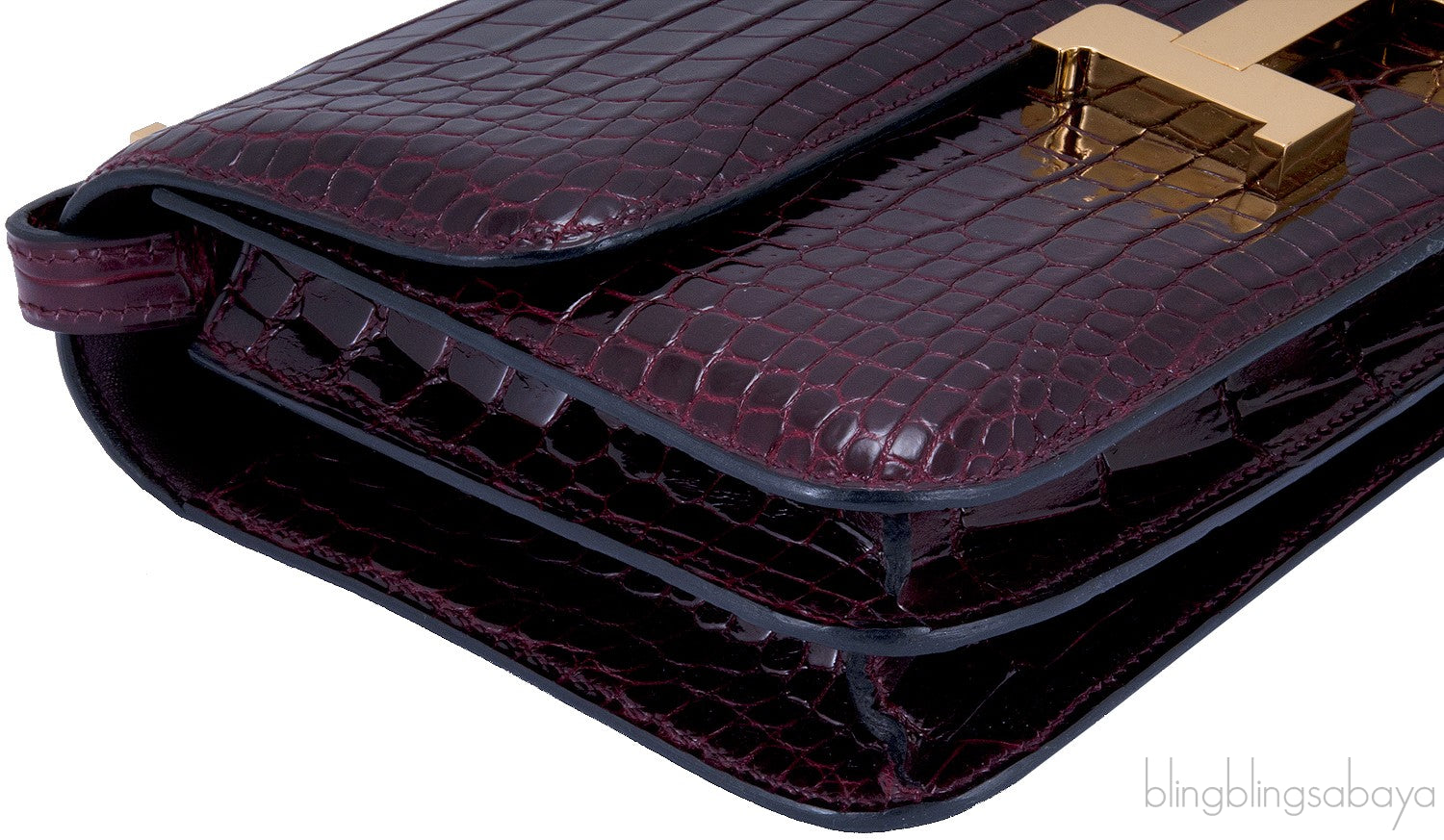 Constance Elan Crocodile Bordeaux
