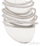 Silver Crystal Sandals