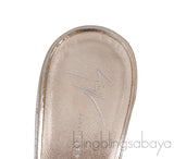 Rose Gold Peep Toe Sandals