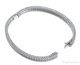 Perlee Diamond White Gold Bracelet One Row