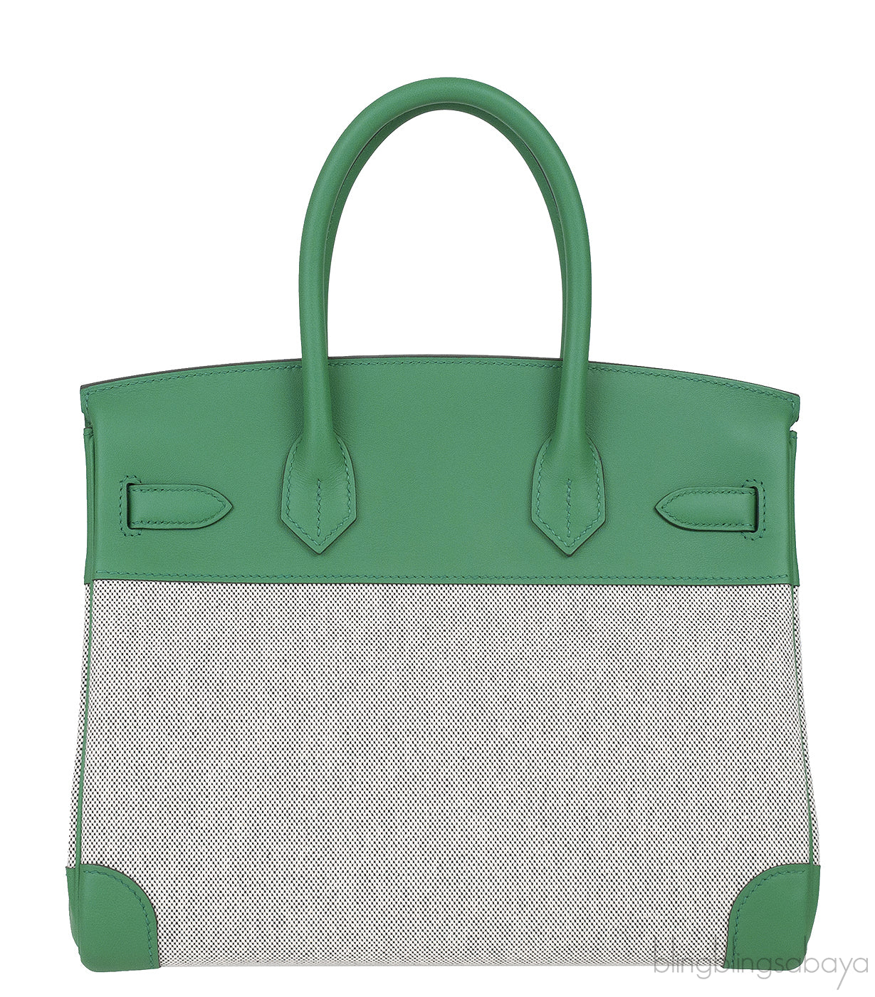 Birkin 30 Toile H Swift Vert Vertigo Ecru Noir PHW