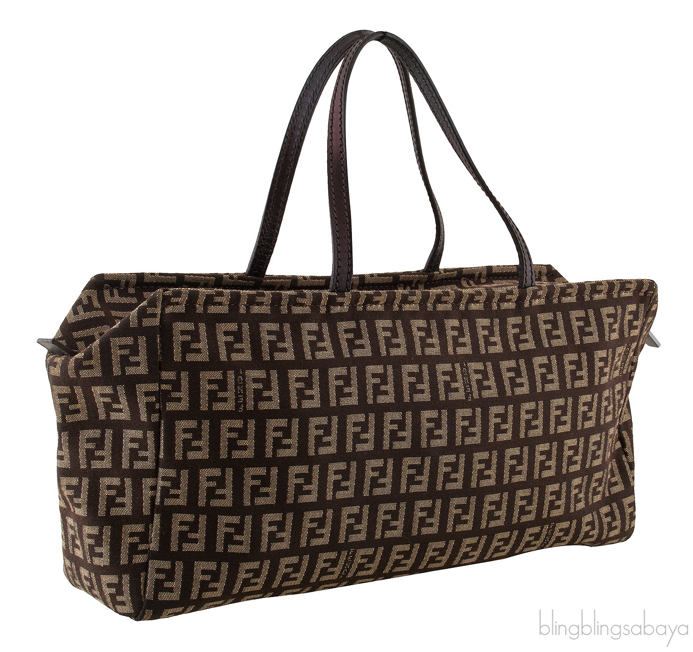 Brown Zucca Canvas Handbag