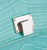 Tiffany Blue Cornelia Lunch Box Crocodile Bag