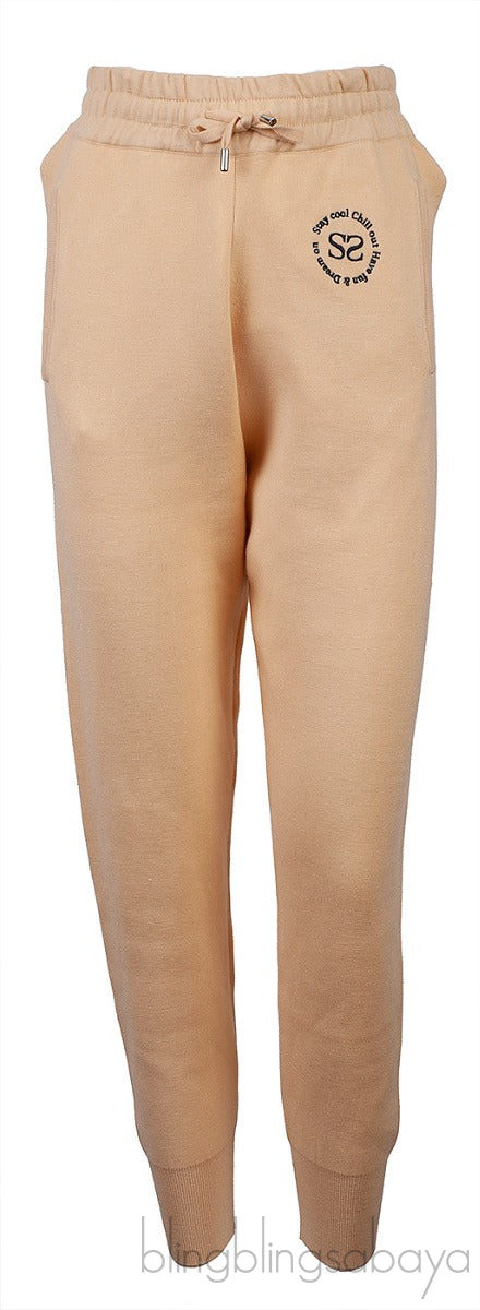 Light Yellow Knit Jogging Bottom