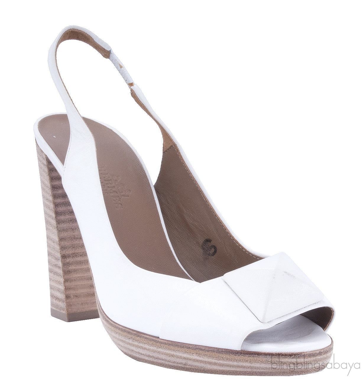 White Slingback Sandals