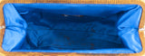 Yellow Borderline Pleated Satin Clutch