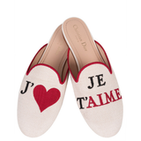 Christian Dior Je T'aime Canvas Mules Beige