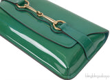 Gucci Bright Bit Green Patent Clutch