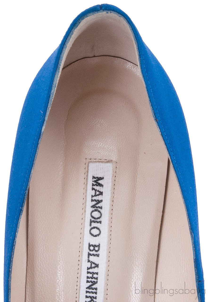 Blue Hangisi Satin Pump
