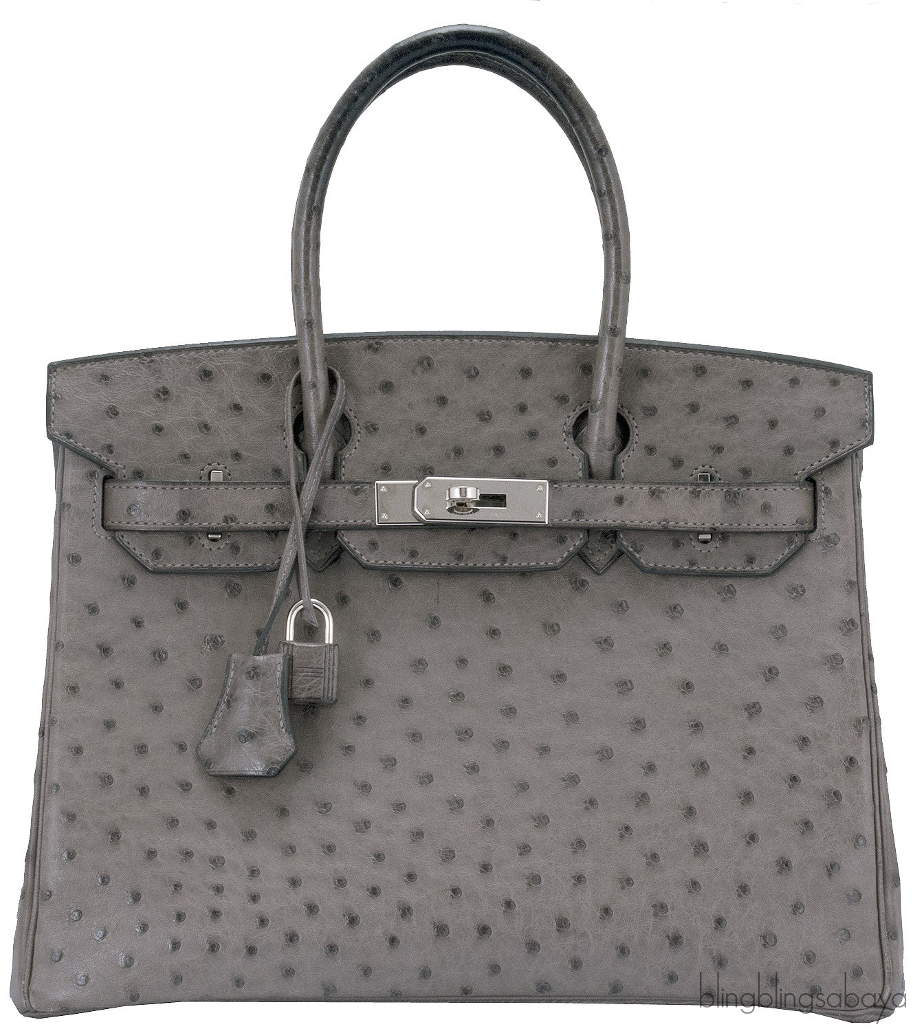 Birkin 30 Grey Mousse Ostrich PHW
