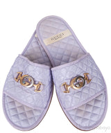 Lilac GG Quilted Slide Flat