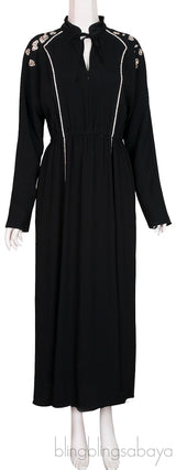 Black Crystal Embellished Dress