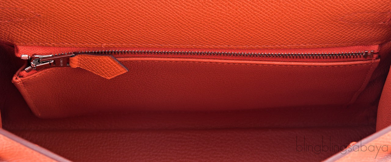 Kelly 25 Orange Epsom
