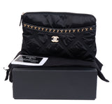 Chanel Nylon Grosgrain Large Lifestyle Pouch with Foldable Tote Bag
