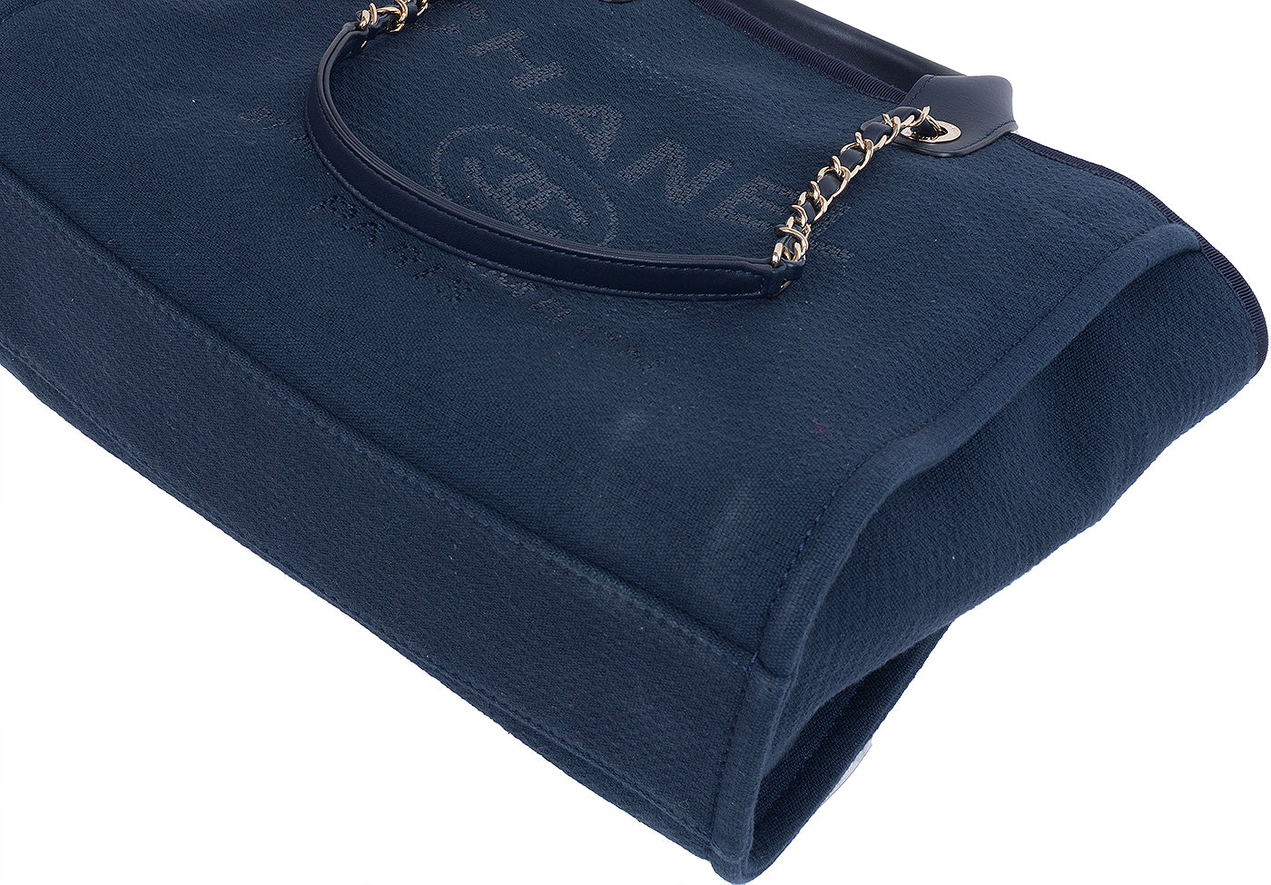Chanel Blue Deuville Small Canvas Tote Bag GHW