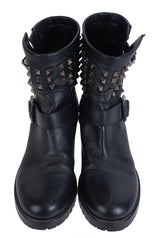 Valentino Garavani Black Rockstud Ankle Boots 41