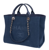 Chanel Blue Deuville Small Canvas Tote Bag GHW
