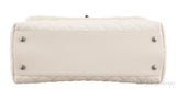 Coco White Caviar w/ Red Lizard Handle bag