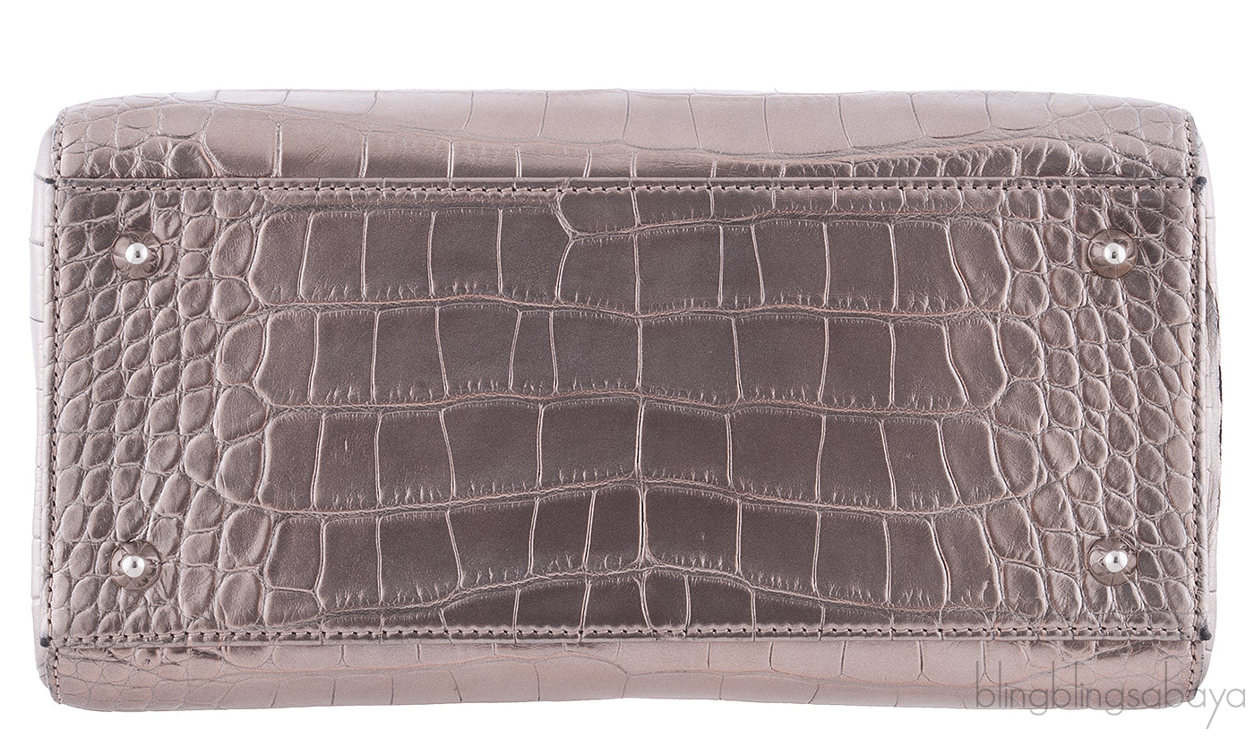 Lady Dior Crocodile Bronze Medium