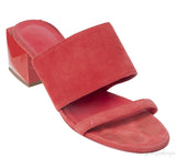 Hermes Suede Red Coral Sandals