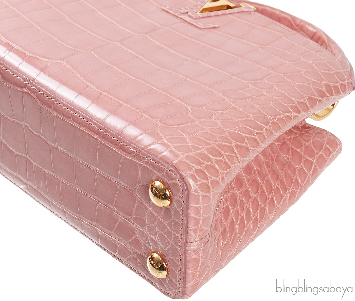 Capucine Vieux Rose Crocodile BB