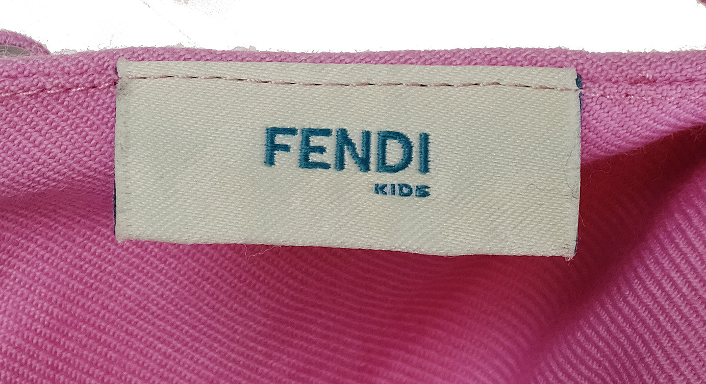 Fendi Purple FF Logo Kids Dress