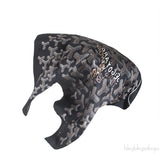 Silk Goyardine Black Scarf