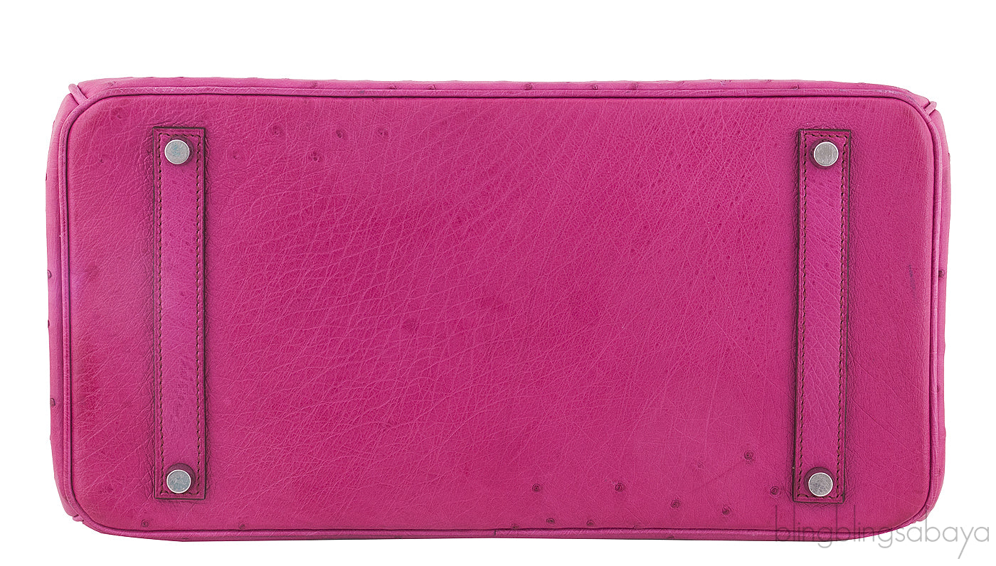 Birkin 35 Fuchsia Ostrich PHW
