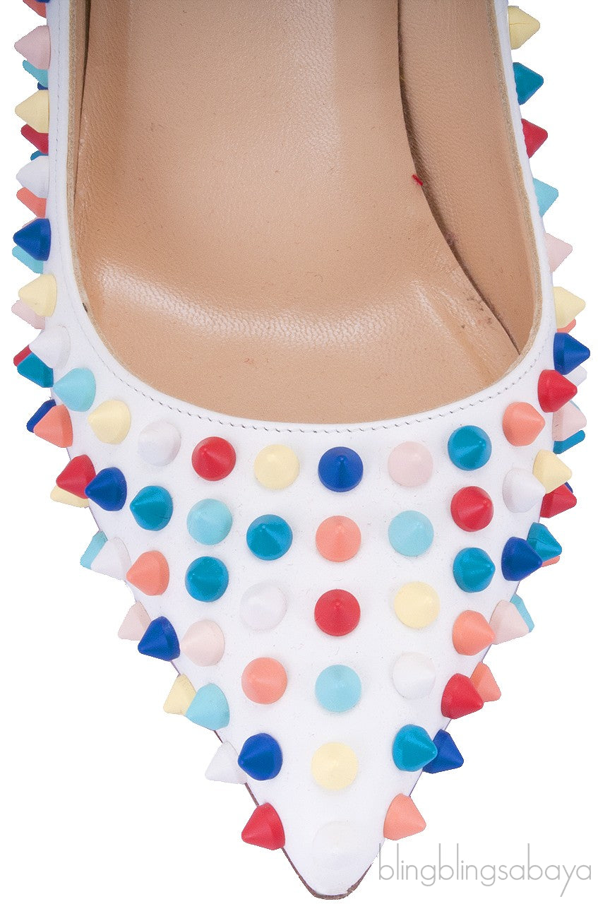 Pigalle Multicolor Spiked Leather Pump