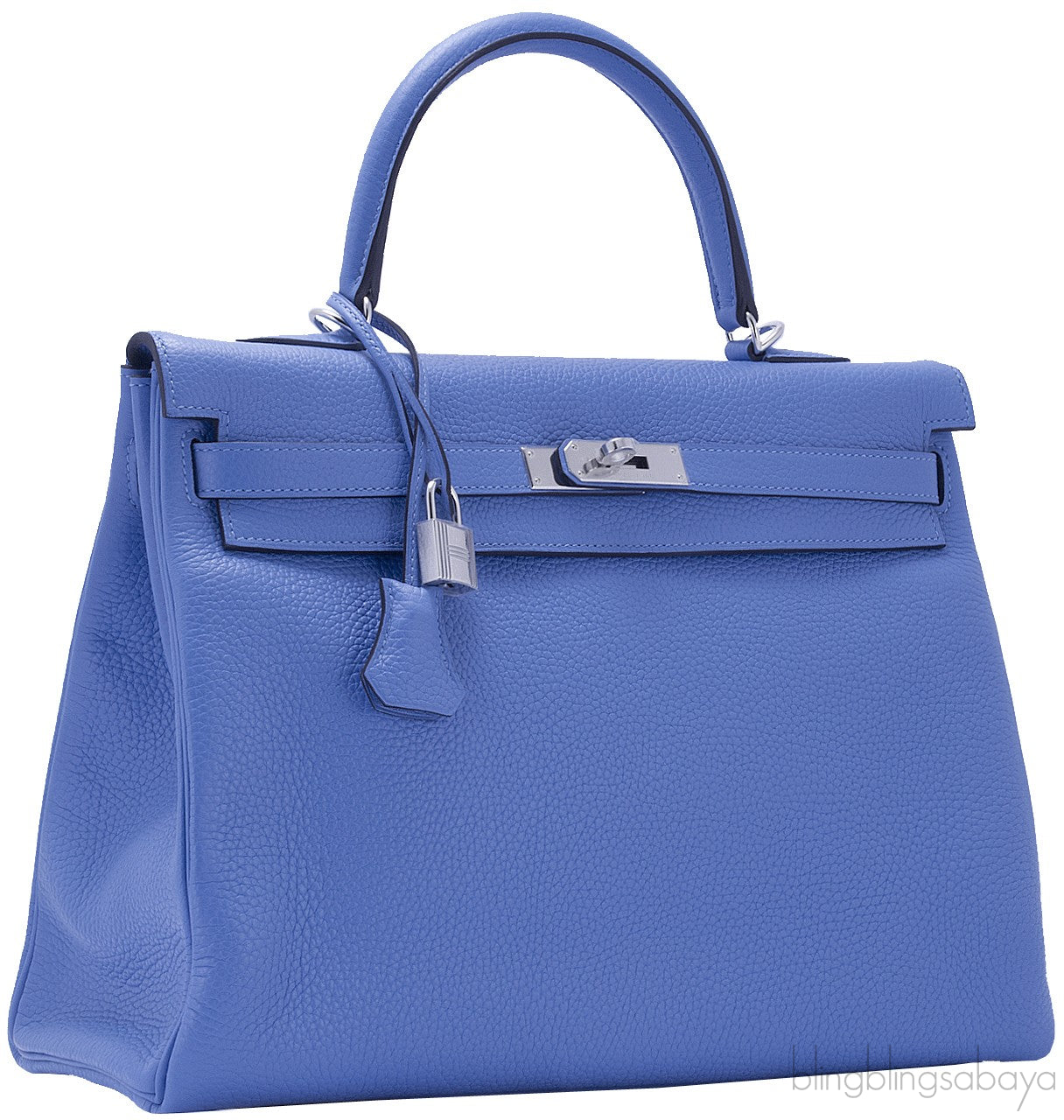 Kelly 35 Blue Paradise Taurillon Clem.