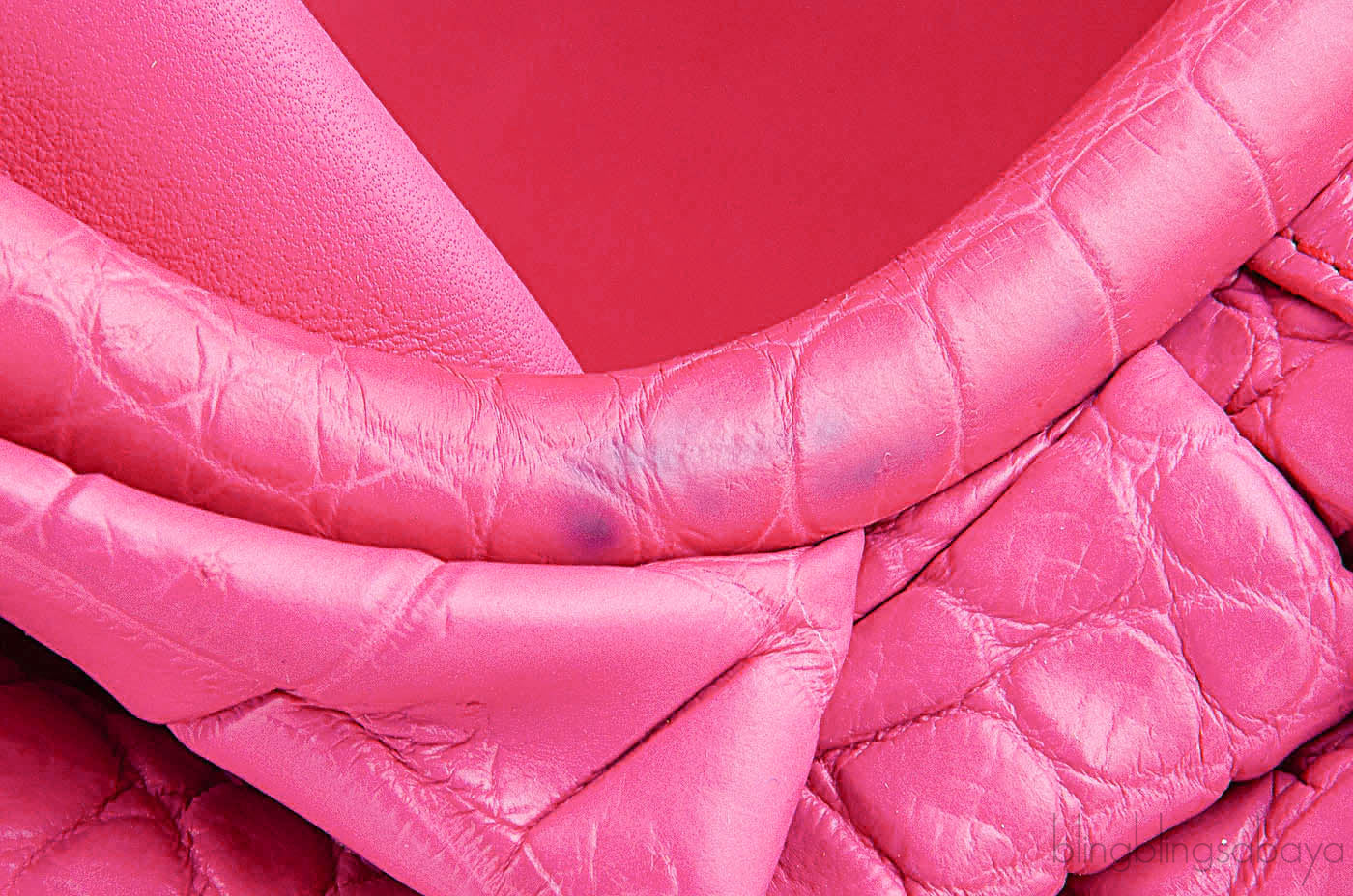 The Pouch Crocodile Pink Clutch