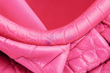The Pouch Crocodile Pink Clutch