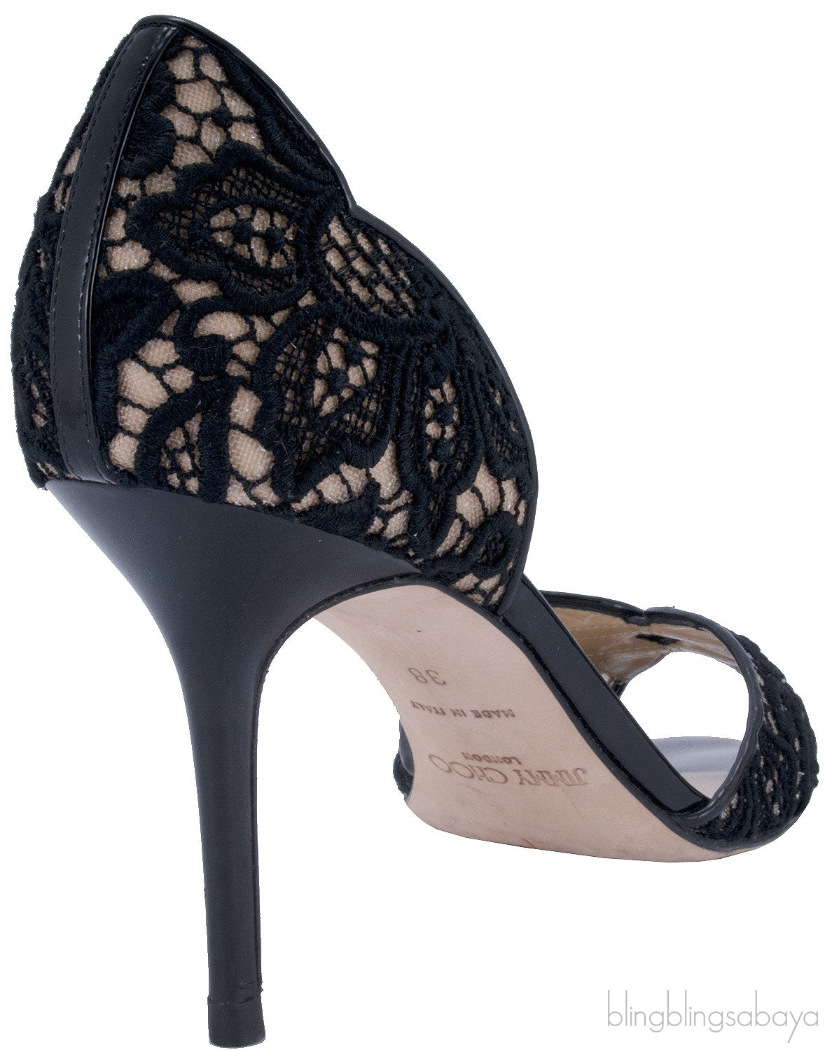 Jimmy Choo Black Flair Peep Sandals