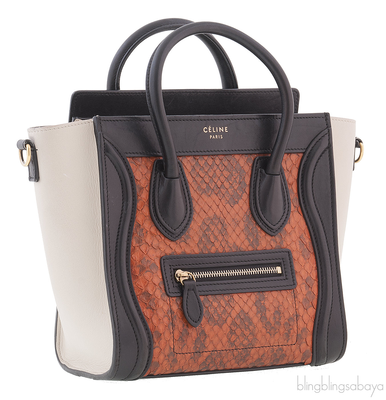 Tricolor Python Nano Luggage