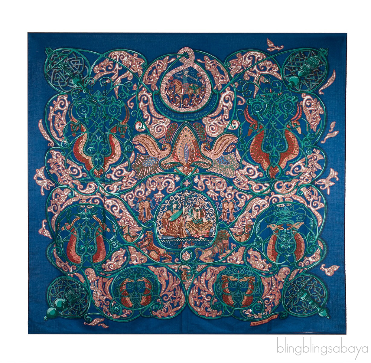 Cashmere Silk La Charmante Aux Animaux Scarf 140