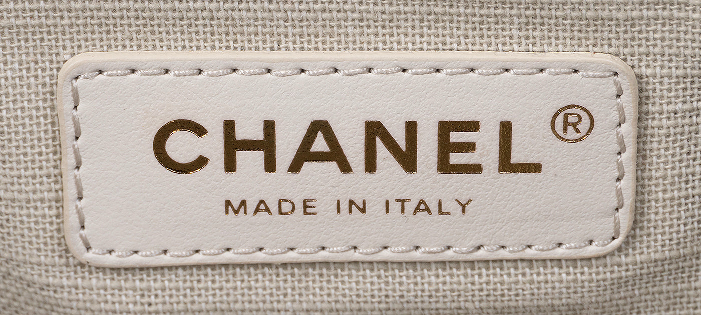 Chanel Blue Deuville Small Canvas Tote Bag GHW