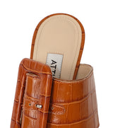 Attico Brown Croc Embossed Chloe Mule