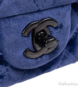 Chanel Velvet blue Mini Flap Bag