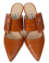 Attico Brown Croc Embossed Chloe Mule