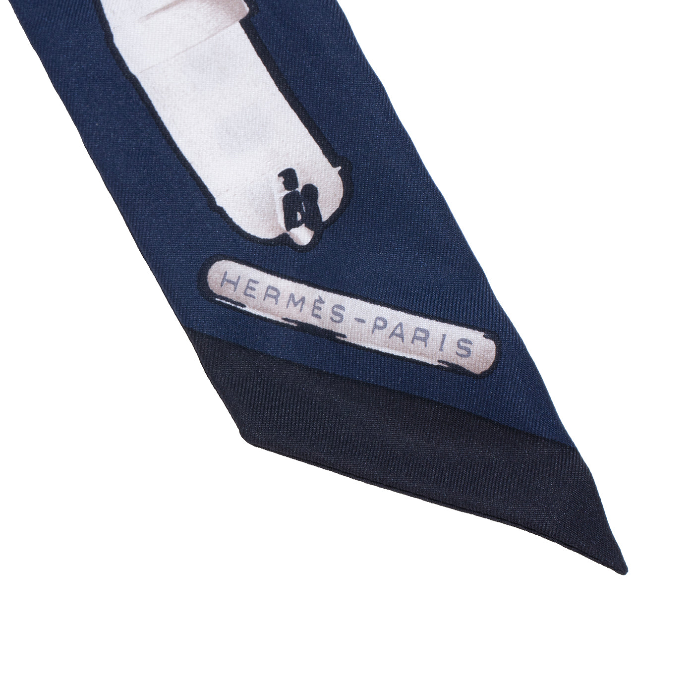 Hermes Le Tresor de Medor Blue Silk Twilly